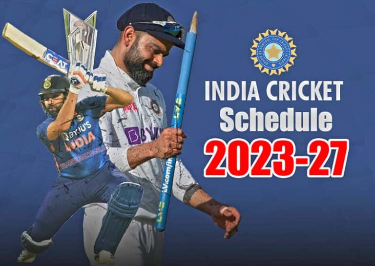 India Cricket Schedule 2023 2024 2025 ODI, T20, Test Match Venue